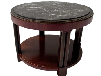French Art Deco Coffee Table or Cocktail Table with Marble Top, 1930s